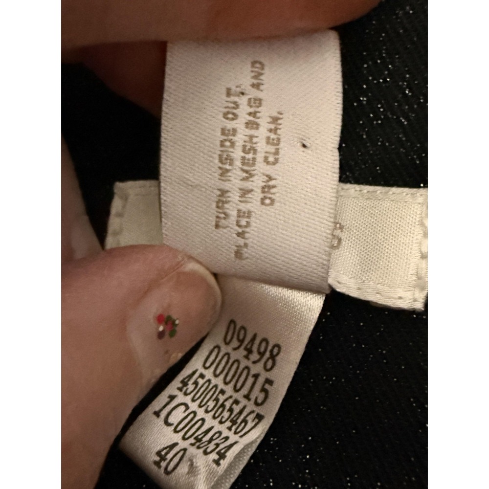 Chico's Jacket Womens 2 Black Beaded Sequin‎ Military Open Front Lined Party - Picture 13 of 15